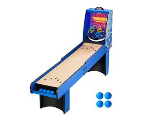 VEVOR Jeu d'Arcade Rouler et Marquer 234 cm, Machine pour Jeu de Quilles Classique, avec Marqueur Électronique, Son, Retour Automatique de Balle, 4 Balles Incluses, Jeux Rouler Boules pour Arcade