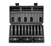 VEVOR Jeu de douilles à choc 1/2" 13 pièces 10-24 mm CR-V 6 pans HRC 42-48 avec mallette pour auto