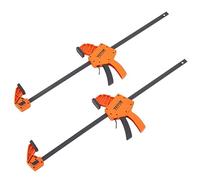 VEVOR Jeu de 2 Serre-Joints à Libération Rapide Serre-Joint à Une Main Ouverture 609,6 mm Saillie 84,6 mm Force de Serrage Max. 136 kg Pince Écarteur Réversible pour Charpentier Menuisier Métallurgie