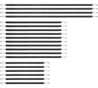 VEVOR Jeu de 20 cordes élastiques plates, bandes élastiques robustes de 20 mm avec crochets en S en acier, tailles 15", 21", 36", idéal pour sécuriser les chargements, les bâches dans les camions, les