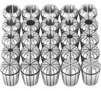VEVOR Jeu de 25 pinces ER32, 1/16-13/16"/1,6-20,6 mm, jeu de mandrins à ressort ER32, outil de mandrin de tour TIR 0,0006"/15 μm pour machine à graver CNC, fraiseuse, tour, perceuse