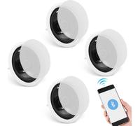 VEVOR Jeu de 4 haut-parleurs de plafond Bluetooth env. 17 cm, 150 W, système de haut-parleurs muraux avec impédance de 8 Ω et sensibilité de 89 dB, pour la cuisine à domicile, le salon, la chambre à c