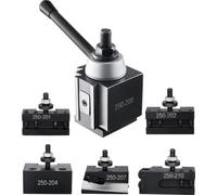 VEVOR Jeu de 6 porte-outils à changement rapide pour petits tours et tours à métaux d'un diamètre de tournage de 10-15 pouces, en acier durable