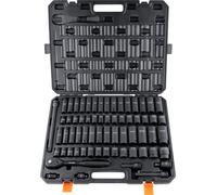 VEVOR Jeu de clés à douilles 1/2 pouce acier allié CR-V 65 pces Jeu de clés à douilles 10-24 mm de profondeur Clé à chocs, HRC 42-48 Coffret d'outils clés à douilles, métrique Extracteur de vis