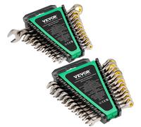 VEVOR Jeu de Clés Mixtes 24PCs, Clés à Cliquet SAE 1/4"-7/8" et Métrique 8-19 mm, Ensemble de Clés en Acier Cr-V, avec Support de Rangement, pour Travaux Ménagers, Réparations Autos, Garage, Atelier