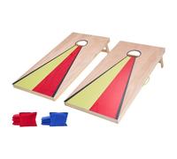 VEVOR Jeu de Cornhole 125,5 x 60 cm, Planche de Jeu de Poche Portable, Babette en Bois Massif, avec 8 Sacs de Haricots et Poignée, pour Intérieur et Extérieur Jardin Arrière-cour Plage Camping