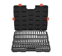 VEVOR Jeu de Douilles 104PCs à Entraînement de 9,5 mm, Métriques de 6 à 24 mm, Profondes et Standard, en Acier Allié CR-V Chromé, Kit d'Outils de Mécanicien avec Coffret, pour Réparation Automobile
