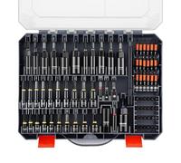 VEVOR Jeu de Douilles, 80 PCS, Tailles SAE et Métriques, Coffret de Douilles Magnétiques pour Visseuse, pour Auto et Bricolage, avec Embouts de Vissage, Rallonges, Douille Universelle et Mallette