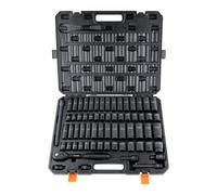 VEVOR Jeu de Douilles à Choc 1/2" Jeu de 58 Douilles à Impact avec Outil à Cliquet 6 Pans en Acier Allié CR-V HRC 42-48 Solide Repère de Taille Facile avec Mallette de Transport pour Réparation Auto