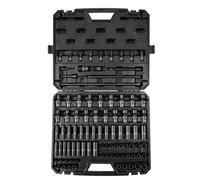 VEVOR Jeu de Douilles à Choc 9,5 mm Douilles à Impact Métriques et Impériales 6 Pans en Acier Allié CR-Mo Dureté HRC 42-48 Solide Repère de Taille Facile avec Mallette de Transport pour Réparation Aut