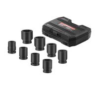 VEVOR Jeu de Douilles à Chocs pour Écrous d’Essieu 8PCs, Coffret de Douilles pour Écrous à Entraînement de 3/4 po 19 mm, Métriques, 6 Pans, Outil de Montage et Démontage pour Réparation Automobile