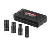 VEVOR Jeu de Douilles à Chocs pour Écrous de Roue 4PCs, Coffret de Douilles pour Écrous à Entraînement de 1/2 po 12,7 mm, Métriques et SAE, 6 Pans, 2 Embouts de Différentes Tailles Chacune, Réparation
