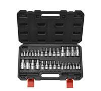VEVOR Jeu de Douilles Hexagonales 32PCs SAE Métrique en Acier Allié S2 et Cr-V