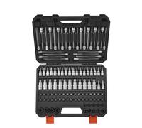 VEVOR Jeu de Douilles Hexagonales/Torx/Torx Externes/Inviolables/Extra Longues, 107PCs, SAE et Métriques, Entraînements 1/4, 3/8 et 1/2 po (6,35 mm, 9,5 mm, 12,7 mm), avec Coffret, pour Mécanicien