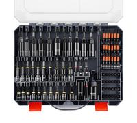 VEVOR Jeu de Douilles, 80 PCS, Tailles SAE et Métriques, Coffret de Douilles Magnétiques pour Visseuse, pour Auto et Bricolage, avec Embouts de Vissage, Rallonges, Douille Universelle et Mallette