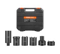 VEVOR Jeu de Douilles pour Écrous d’Essieu 6PCs, Coffret de Douilles pour Écrous de Moyeu à Entraînement de 1/2 po 12,7 mm, Outil de Montage et Démontage d’Écrou pour Toyota, Ford, GM et 4WD Véhicules