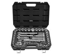 VEVOR Jeu de Douilles SAE et Métriques, Kit d'Outils de Mécanicien 86PCs, avec Clé à Cliquet à Entraînement de 9,5 mm/6,4 mm/12,7 mm, Accessoires et Étui de Rangement, en Acier Allié CR-V, Réparation