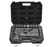 VEVOR Jeu de Douilles SAE et Métriques, Kit d'Outils de Mécanicien 86PCs, avec Clé à Cliquet à Entraînement de 9,5 mm/6,4 mm/12,7 mm, Accessoires et Étui de Rangement, en Acier Allié CR-V, Réparation