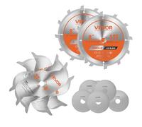 VEVOR Jeu de lames à rainurer, Ø 203,2 mm, lame de scie circulaire pour rainurer, 12 dents alliage tranchantes, finition soignée, avec évents de chauffage antibruit, pour couper contreplaqué, bois dur