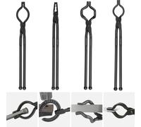VEVOR Jeu de pinces à forger, V-Bit, Wolf, ZV, pince de préhension 4 pcs. Pince de forgeage en acier au carbone, 465 x 60 x 19 mm / 461 x 68 x 18 mm / 458 x 38 x 19,0 mm / 463 x 78 x 52,3 mm, avec man