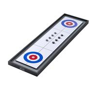 VEVOR Jeu de Shuffleboard et Curling 2-en-1, Jeu de Palets Portable 114 x31,5 cm, Billard Hollandais Panneau en MDF Double-Face avec 8 Palets Roulants, Jeu de Galets pour Famille Amis Soirée Maison