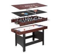 VEVOR Jeu de Table de Jeu combiné 2/3/4 en 1 pour Salle de Jeux | Table de hockey sur air 203,2 cm/223,5 cm/137,2 cm, ping-pong, billard, baby-foot et poker, empilable, peu encombrante