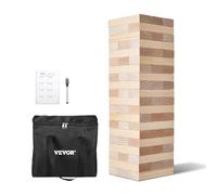 VEVOR Jeu de tour géante empilable en bois de pin 60 blocs avec sac de rangement