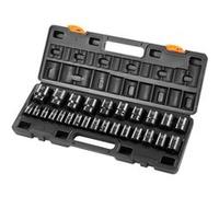 SucceBuy Jeu de douilles à choc 1/2" 26 pièces peu profondes – 6 pans CR‑V 10–36 mm avec mallette