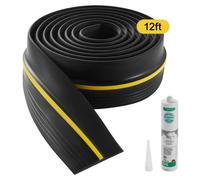 VEVOR Joint de porte de garage, 3,6 m, seuil d'étanchéité universel pour bas de porte de garage, bande résistante aux intempéries, avec adhésif, remplacement de coupe-froid en PVC épais amélioré, noir