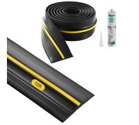 VEVOR Joint de porte de garage, 3 m, seuil d'étanchéité universel pour bas de porte de garage, bande résistante aux intempéries, avec adhésif, remplacement de coupe-froid en PVC épais amélioré, noir