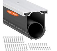 VEVOR Joint Porte Garage 4,8 m avec Rail Bande d'Étanchéité en Caoutchouc 10 cm de Largeur Extrémité en T de 8 mm pour Empêcher la Pénétration de Vent Pluie Feuille Porte Sectionnelle Entrepôt Usine