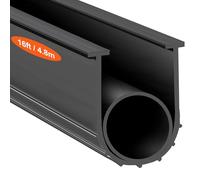 VEVOR Joint Porte Garage 4,8 m Bande d'Étanchéité en Caoutchouc 10 cm de Largeur Extrémité en T 8 mm pour Empêcher la Pénétration de Vent Pluie Feuille Porte Sectionnelle et Basculante Entrepôt Usine
