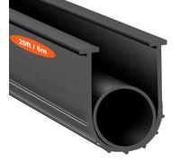 VEVOR Joint Porte Garage 6 m Bande d'Étanchéité en Caoutchouc 10 cm de Largeur Extrémité en T de 8 mm pour Empêcher la Pénétration de Vent Pluie Feuille Porte Sectionnelle et Basculante Entrepôt Usine