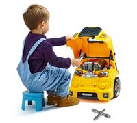 VEVOR Jouet Moteur Camion Jeu Imitation Mécanicien Enfant avec Accessoires Jaune
