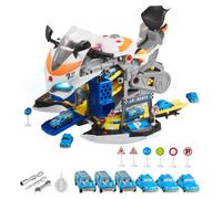 VEVOR Jouet Moteur Moto, 25 Pièces, Jouet Mécanicien Moto avec Pièces Amovibles, Lumières et Sons, Simulation de Conduite et de Course sur Piste, Atelier de Mécanique pour Enfants 3 Ans et Plus, Jaune