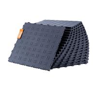 VEVOR JQ-3050BK Dalles emboîtables Lot de 50, carrelage PP de revêtement, 305 x 305 x 13,4 mm, Texture Double Face antidérapante, pour garages, sous-sols, ateliers de réparation, Noir, Black