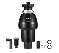 VEVOR Broyeur à Déchets d'Évier de Cuisine, 3/4 CV, Système Broyage Déchets Alimentaires, Montage EZ, 3930 tr/min, avec Cordon d'Alimentation, Protection contre Éclaboussures pour Maison, Cuisine