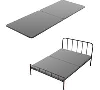 VEVOR King Size Bunkie Board lattes de lit modulaires (2000 x 1880 x 38 mm) avec tissu 200D Oxford, surmatelas en bois support facile à monter sous le matelas, 2 pièces gris