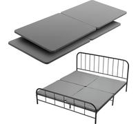 VEVOR King Size Bunkie Board Lattes de planche de lit (2000 x 1880 x 38 mm) avec tissu Oxford 200D, surmatelas en bois pour lit king size, support facile à monter sous le matelas, 4 pcs. gris