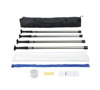 VEVOR Kit Barrière Anti-Poussière 10x4 m avec Perches Télescopiques 1,1-3,66 m Écran Anti-Poussière en PE avec Fermeture Éclair Magnétique pour Rénovation Construction Chantier Décoration Intérieur