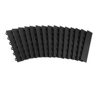 VEVOR Kit Bordures Femelles pour Dalles de Sol Garage, Lot de 15, Modulaires et Emboîtables, en PP, Antidérapantes, Compatibles Uniquement avec Dalles de Sol de Garage VEVOR Améliorés 6 Verrous, Noir
