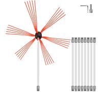 VEVOR Kit Brosse de Ramonage Poêle à Pellet Canne de Ramonage en Nylon 9 Tiges