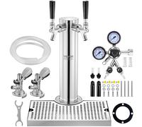 Kit Colonne à Bière 2 Robinets Tireuse à Bière Avec Coupleur de Fût Système A