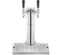 VEVOR Kit colonne à bière 2 robinets Acier inoxydable, régulateur W21,8, coupleur Système S pour bar