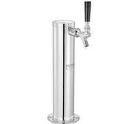 VEVOR Kit Colonne à Bière Un Seul Robinet, Distributeur de Bière Boisson en Acier Inoxydable, Tireuse à Bière avec Régulateur à Double Jauge W21,8 et Coupleur de Fût Système S, pour Bar Restaurant