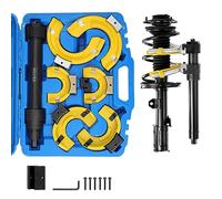 VEVOR Kit Compresseur Ressort Amortisseur pour Voiture 4,5 T Tendeur de Ressort en Acier 3 Porte-Ressorts Interchangeables avec Mallette pour Démontage Installation des Ressorts de Suspension Auto SUV