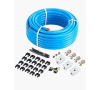 VEVOR Kit Conduite de Compresseur d'Air, 30,48 m x 19,05 mm, Système de Tuyauterie d'Air Comprimé en PEHD Aluminium, Étanche, Facile à Installer, Kit Tubes d'Air Comprimé pour Garages, Ateliers, Bleu