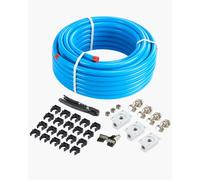 VEVOR Kit Conduite de Compresseur d'Air, 30,48 m x 19,05 mm, Système de Tuyauterie d'Air Comprimé en PEHD Aluminium, Étanche, Facile à Installer, Kit Tubes d'Air Comprimé pour Garages, Ateliers, Bleu