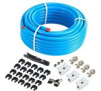 VEVOR Kit de conduite de compresseur d'air 30,48 m x 19,05 mm PEHD aluminium Étanche Bleu