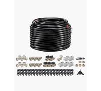 VEVOR Kit Conduite de Compresseur d'Air, 60,96 m x 19,05 mm, Système de Tuyauterie d'Air Comprimé en PEHD Aluminium, Étanche, Facile à Installer, Kit Tubes d'Air Comprimé pour Garages, Ateliers, Noir